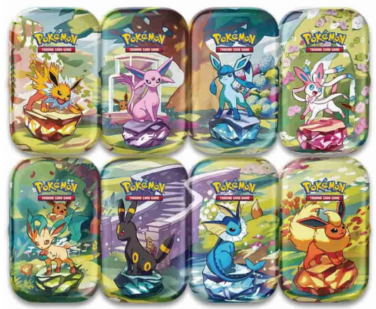 Prismatic Evolutions Mini Tins Collection (8 Mini Tins) - (Read Description)