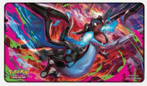 Pokemon Phantasmal Flames Charizard MEGA X UPC Play Mat - Rubber Playmat